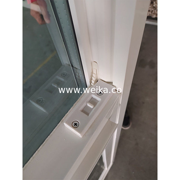 Gehärtetes Glas UPVC Einfach gehängtes Fenster für Hütten Doppelverglasung