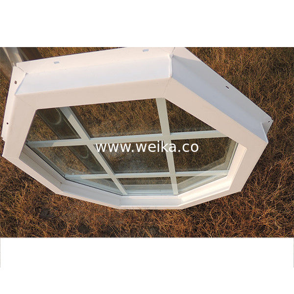 UPVC Vinyl Oktagon Festglasfenster 75 mm Profil