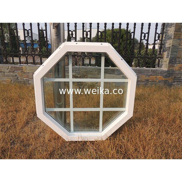 UPVC Vinyl Oktagon Festglasfenster 75 mm Profil