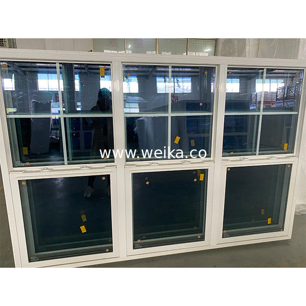 1.4mm - 2.5mm Dicke UPVC Einfach gehängtes Fenster kundenspezifische Farbe vertikal gleitendes Fenster