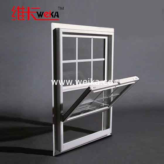 Einfache Wartung und Pvc-Gitter-Design Vinyl PVC Upvc Kunststoff UPVC Doppelhängen Fenster