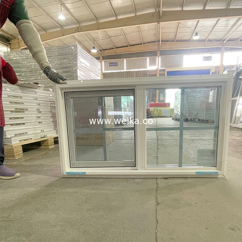 Schwarze Profilfarbe UPVC Schiebefenster mit Gitter und 14 Jahre Produktionserfahrung