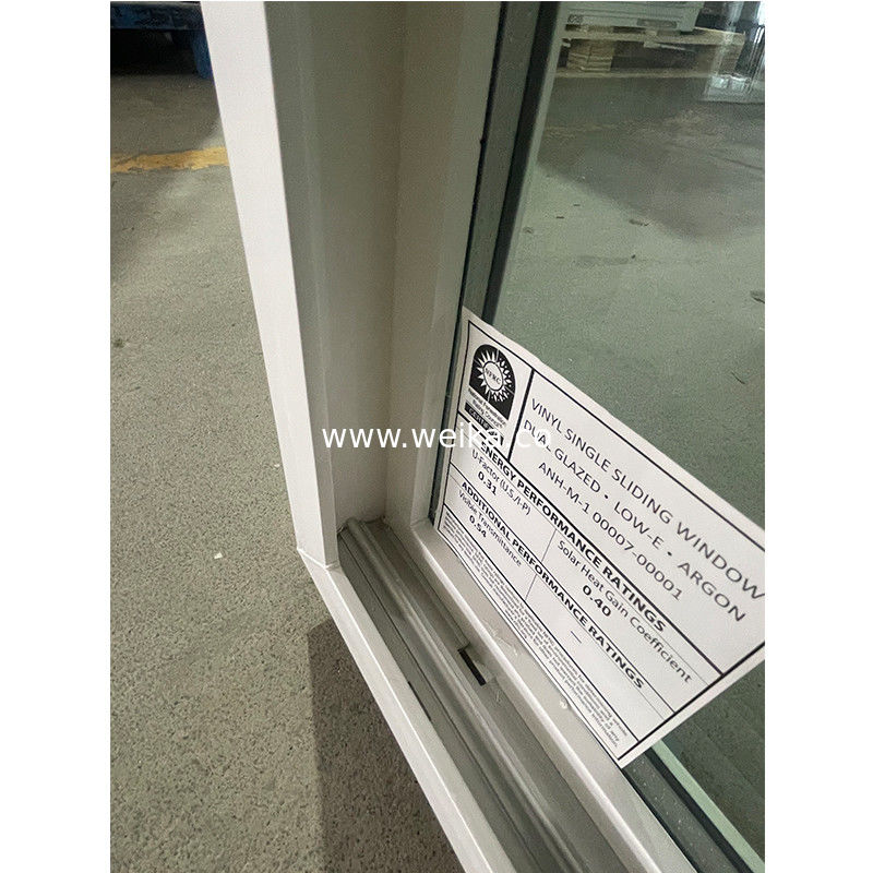 Doppelverglasete PVC-Schiebefensterlösungen 58mm/65mm/80mm/82mm Profilreihe und gehärtetes Glasdesign