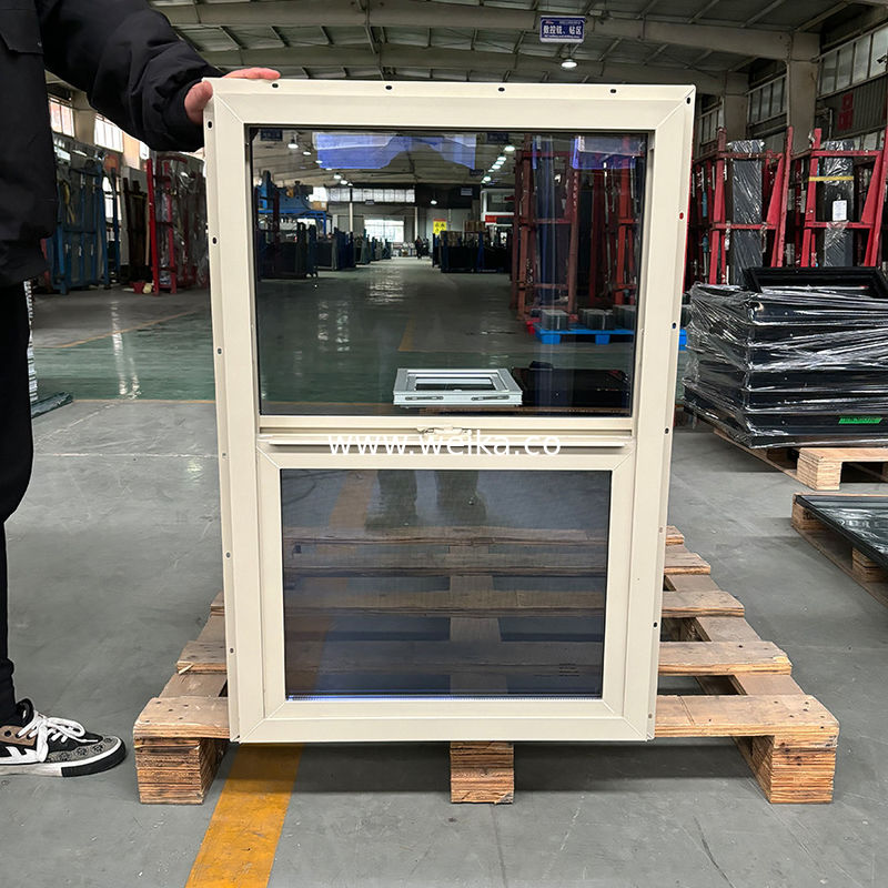 Individuelle Größe UPVC Einfachhängfenster mit PVC-Material und 1,4 mm-1,8 mm Dicke