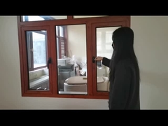 Aluminium-Doppelschwing-Innenraum-Gehäuse-Fenster-Tür Holz-Look