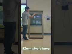 Farben Lüftung Glas Apricot UPVC Einfach gehängtes Fenster Vertikales Gleitendes Design