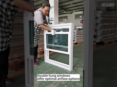 WEIKA 105 Serie Doppelhänge mit Neigung Vinylfenster amerikanisch