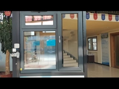 Individuell angefertigte Anthrazit-Sachse, biegen und drehen UPVC-Fenster, gehärtetes Doppelglas