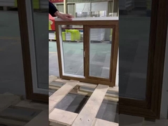 US-amerikanische PVC-Rutschfenster Holzkorn Innenraum Weiß Außenbau Einstellgrößen